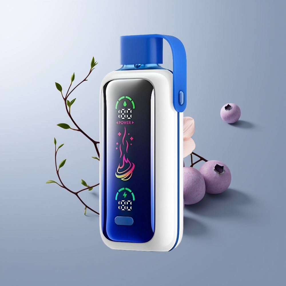 VOZOL Star 20000 Puffs Blauwe Bes Storm met HD Spiegel Scherm en Dual Mesh