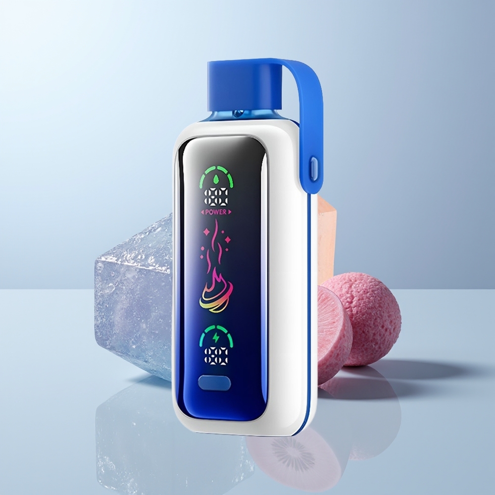 VOZOL Star 20000 Puffs Blauwe Framboos IJs met Dual Mesh en HD Spiegel Scherm