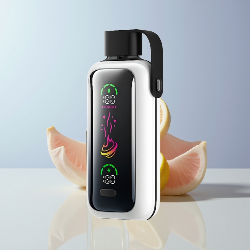VOZOL Star 20000 Puffs Perfume Citroen met HD Spiegel Scherm en Dual Mesh