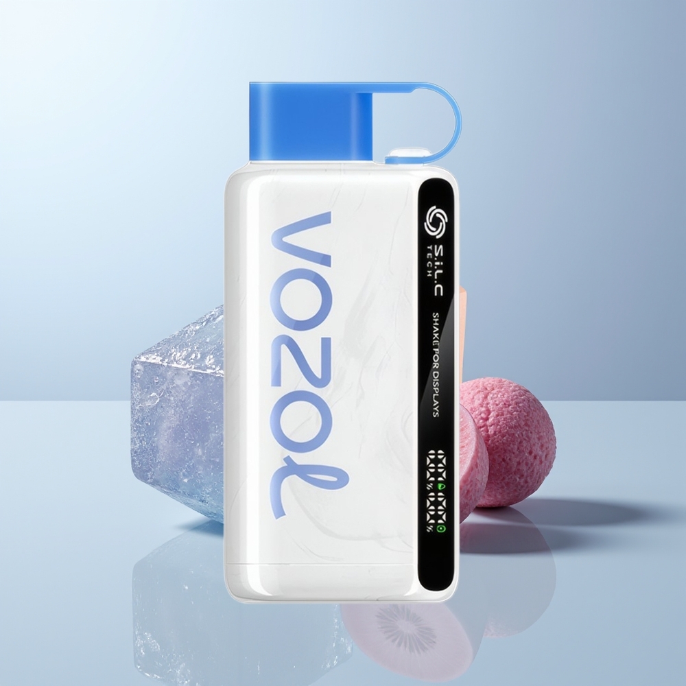 VOZOL STAR 9000/12000 Puffs Blauwe Framboos IJs met Snel Opladen en Gerecycled Plastic