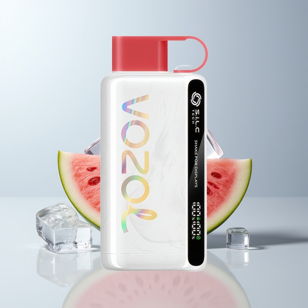 VOZOL STAR 9000/12000 Puffs Watermeloen IJs met Snel Opladen en Gerecycled Plastic